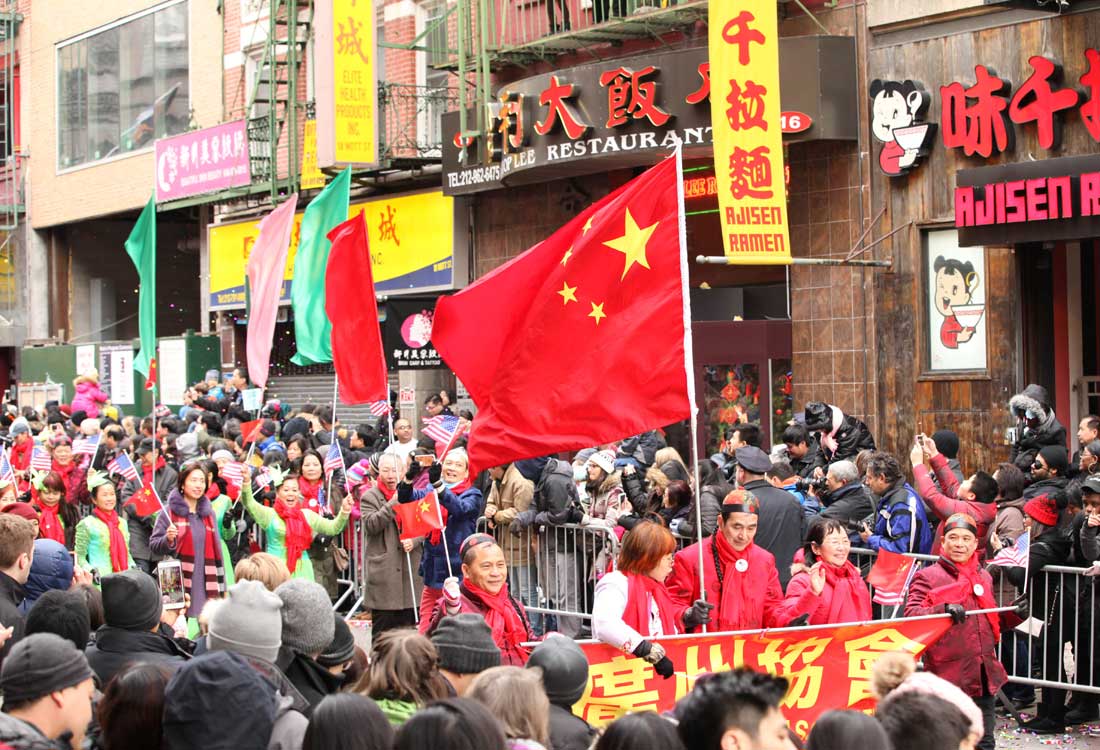 紐約唐人街舉行中國春節遊行