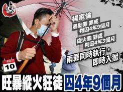 旺暴縱火狂徒囚4年9個月