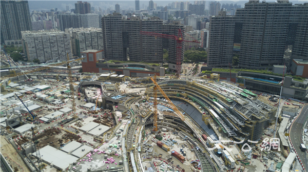 正在建设的高铁西九龙站资料图片图片