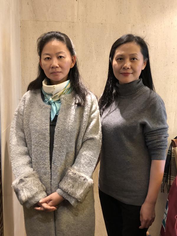 图:深高速财务总监龚涛涛(左),投资者关系部总经理郑峥 /大公报记者