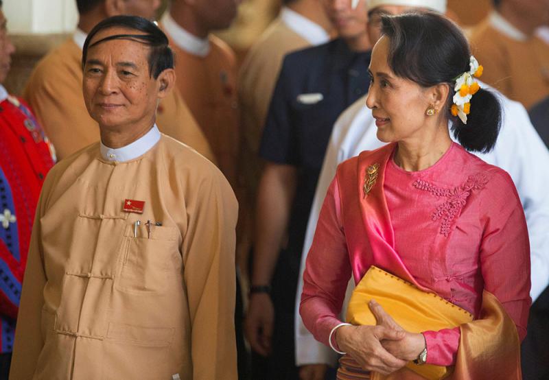 温敏当选缅甸总统 忠於昂山