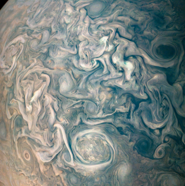 NASA木星北半球照片夢幻如梵高《星夜》