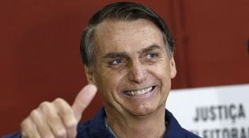 巴西大选：军人出身的右翼候选人获胜 被称为“巴西特朗普”