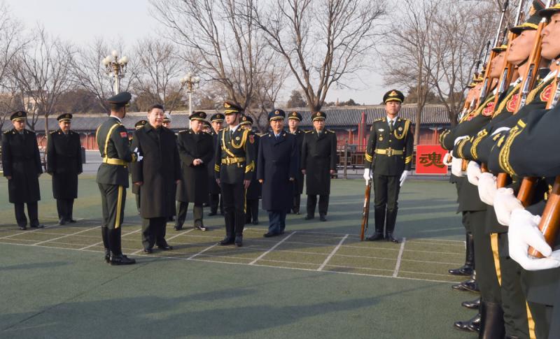 春節前探軍營 習近平勉官兵捍衛國旗尊嚴 春節前探軍營 習近平勉官兵捍衛國旗尊嚴