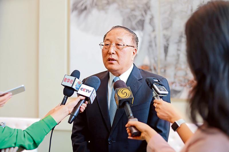 图:中国驻联合国代表张军新华社