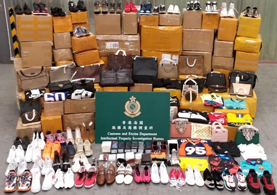 香港海關檢獲共約1.3萬件懷疑冒牌物品