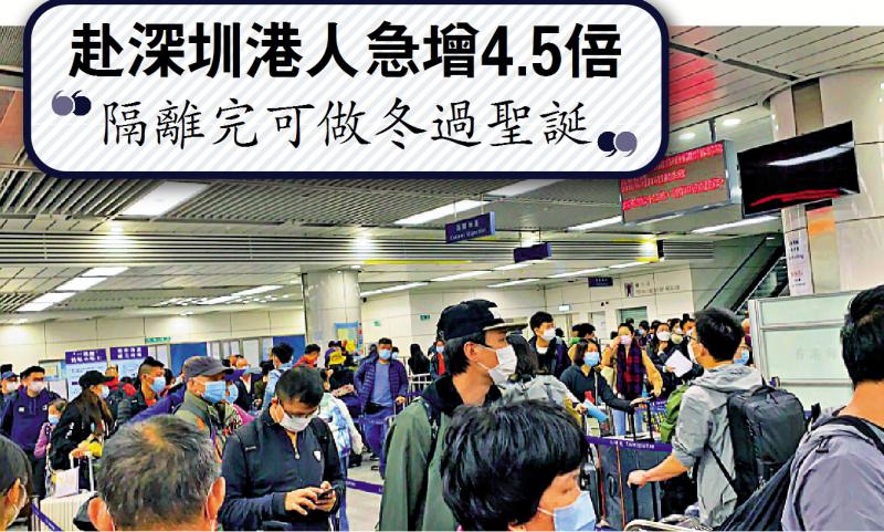 北上躲避疫情迫爆关口 港人赴深圳同比急增4.5倍