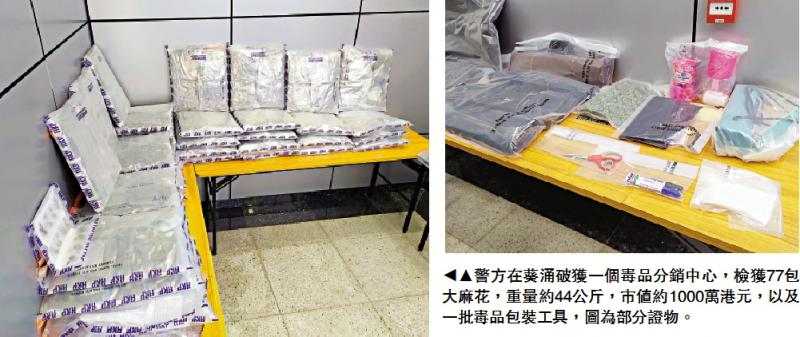 葵興工廈搗毒品分銷中心 檢千萬元大麻花