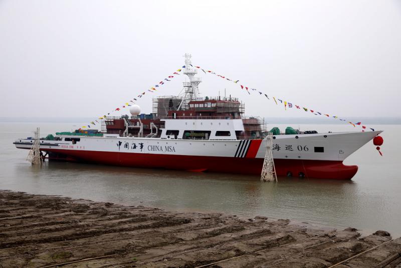 台海首艘大型海巡救助船下水