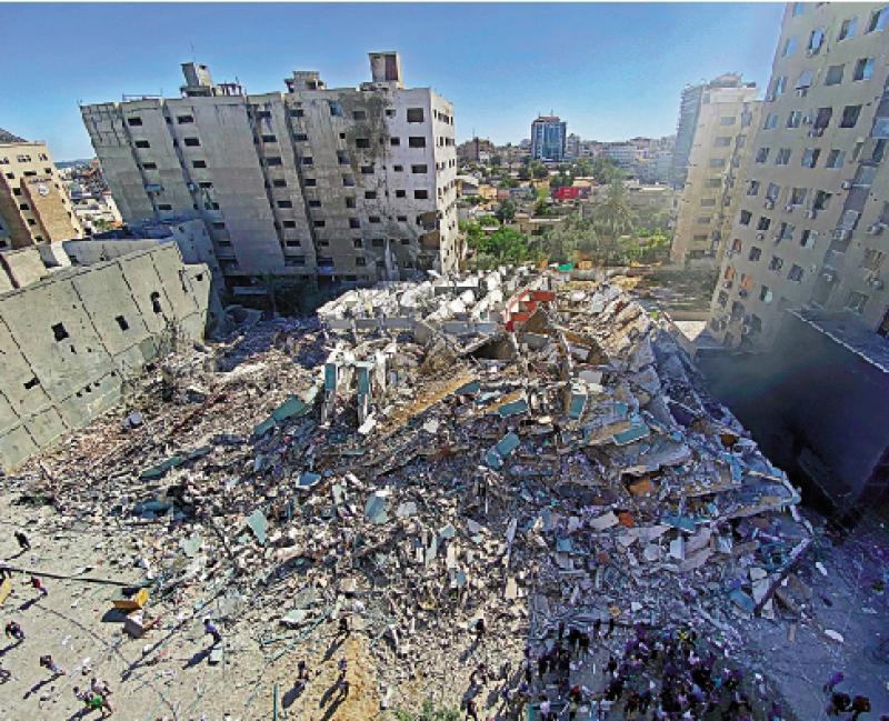 ﻿以色列炸平加沙媒體大樓