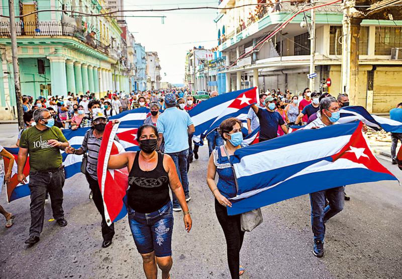 ﻿古巴斥美國煽動民眾示威