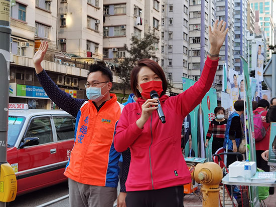 李慧琼設街站宣傳 呼籲更多選民踴躍投票