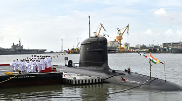 印度第三艘“殲敵者”核潛艇服役