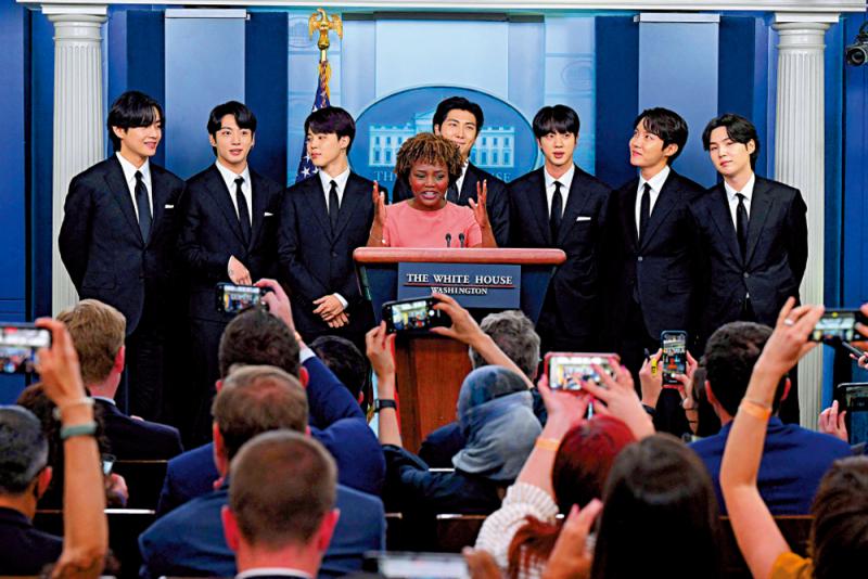 ?韓團BTS赴白宮 吁停止仇視亞裔