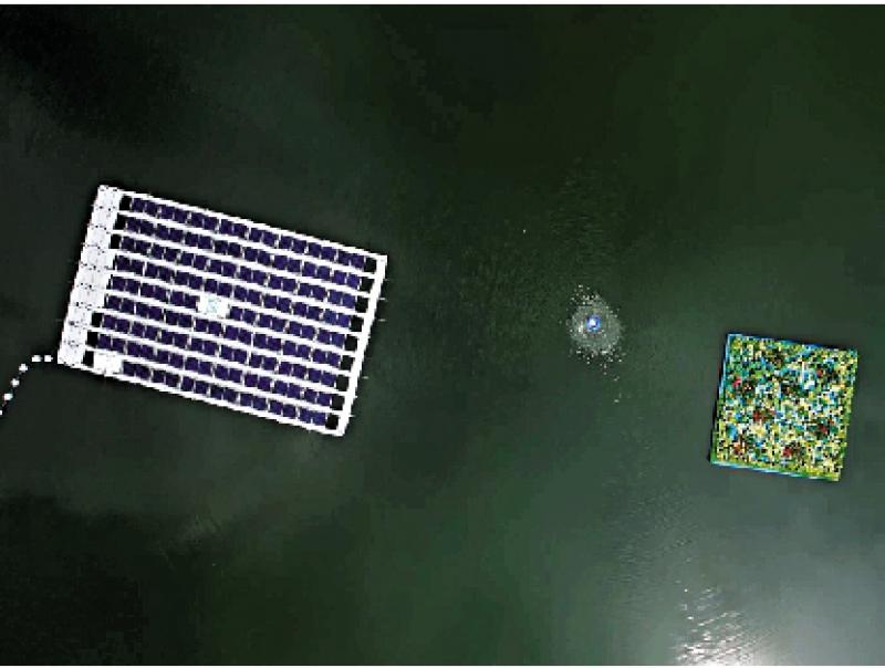 ﻿新田蓄洪池浮式系统 太阳能发电