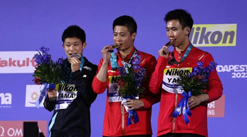 杨健男子十米台卫冕 中国跳水布达佩斯包揽13金