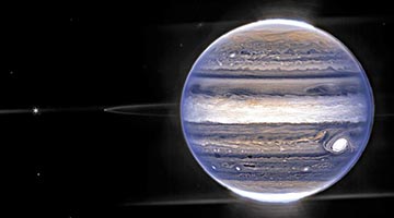 ?NASA公布韋伯太空望遠鏡拍攝木星圖 高清圖像可見“大紅斑”