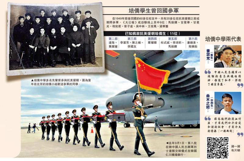 第九批志愿軍遺骸月中歸國 香港培僑學生代表將迎抗美援朝英烈