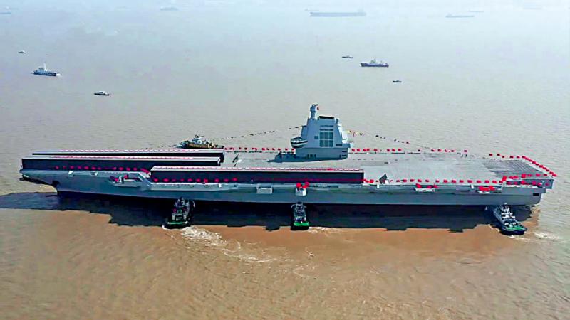 ?向海圖強/中國航母入列十周年　福建艦開展繫泊試驗