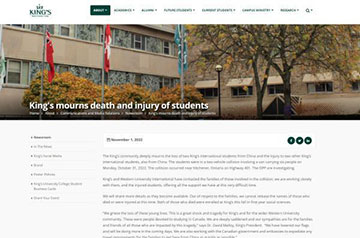 加拿大安大略省發生車禍 致中國留學生兩死兩傷