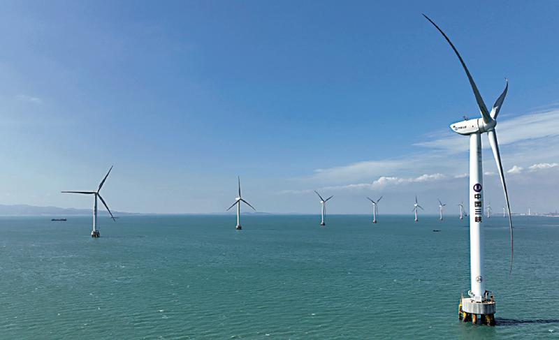 ?绿色发展/海上超级“大风车” 转一圈发电34度