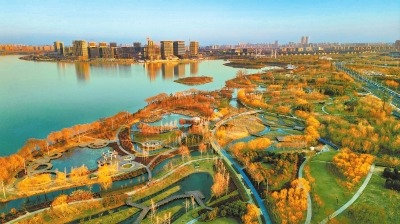 郑州北龙湖湿地公园风景如画