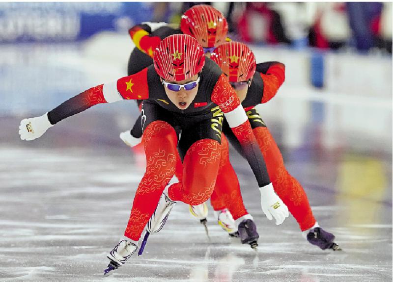 ?中国女子速滑队世锦赛摘铜