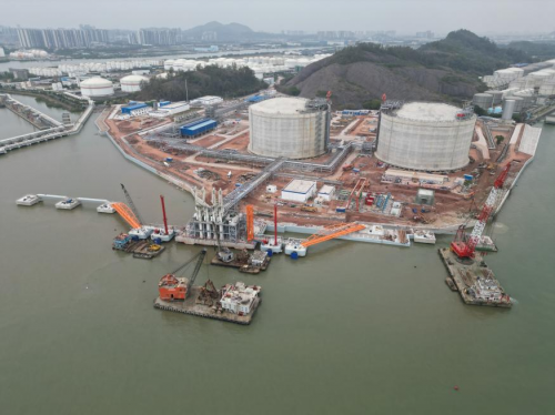 广州LNG应急调峰气源站配套码头工程项目水工主体结构完工