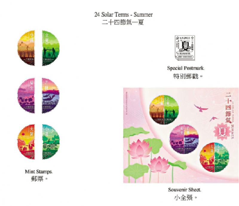 ﻿“二十四节气─夏”特别邮票 青年节发售