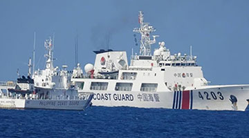 菲律賓非法侵闖仁愛礁，中國海警嚴正警告
