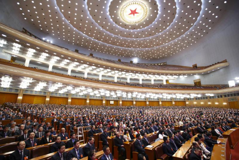 图:4日上午,十三届全国人大一次会议在北京人民大会堂举行预备会 /