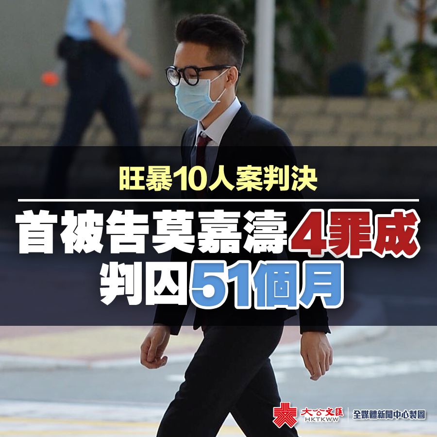 首被告莫嘉涛被判囚51个月(大公文汇全媒体制图)