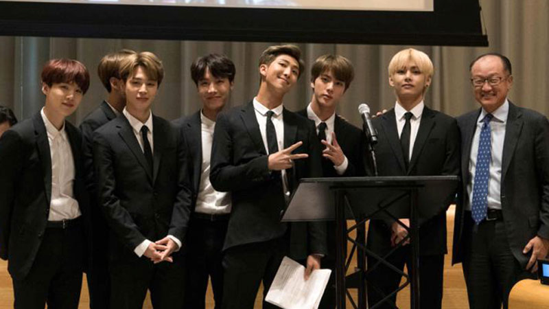韩国男团BTS登上联合国舞台 呼吁年轻人爱自己