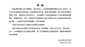 西安高新区再回应“95后出任国企董事”：财政局局长被免职