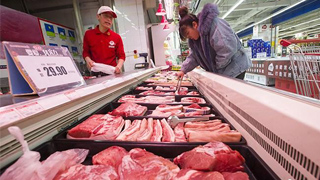 商务部：上周猪肉批发价格为每公斤43.91元 下降0.8%