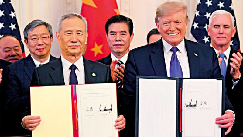 ﻿中美签首阶段贸易协议 有利全球