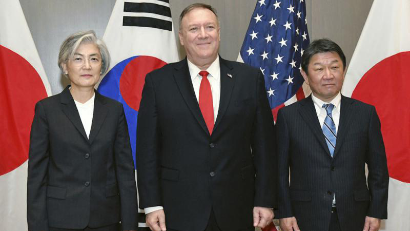 ﻿美日韩外长会 促朝重返弃核谈判桌