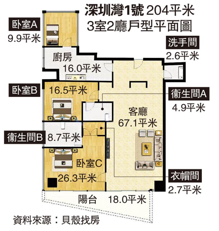 深圳湾1号户型图片