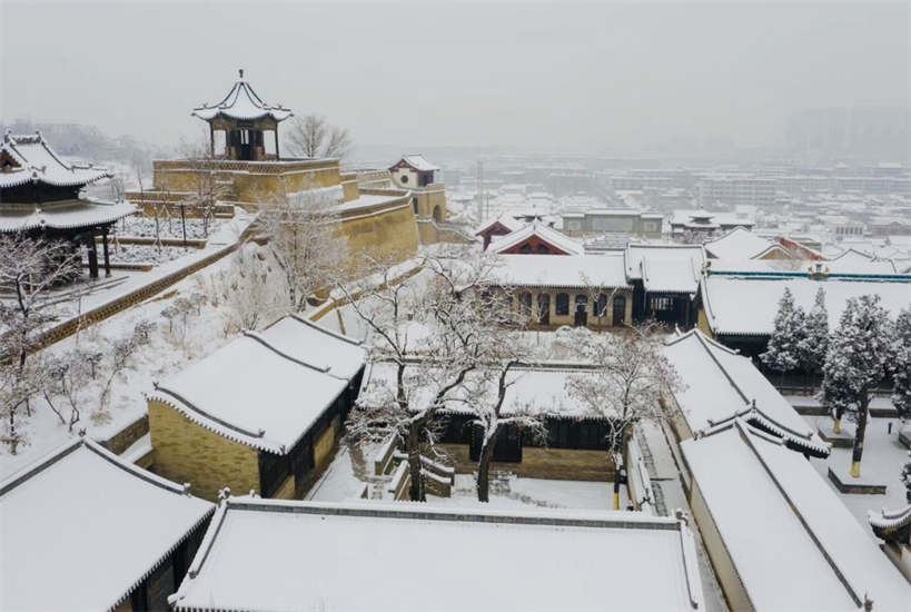 秀容書院  雪景如畫