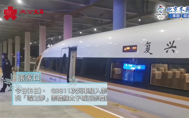 冬奥列车亮相京张高铁　零下40度仍可彰显“中国速度”