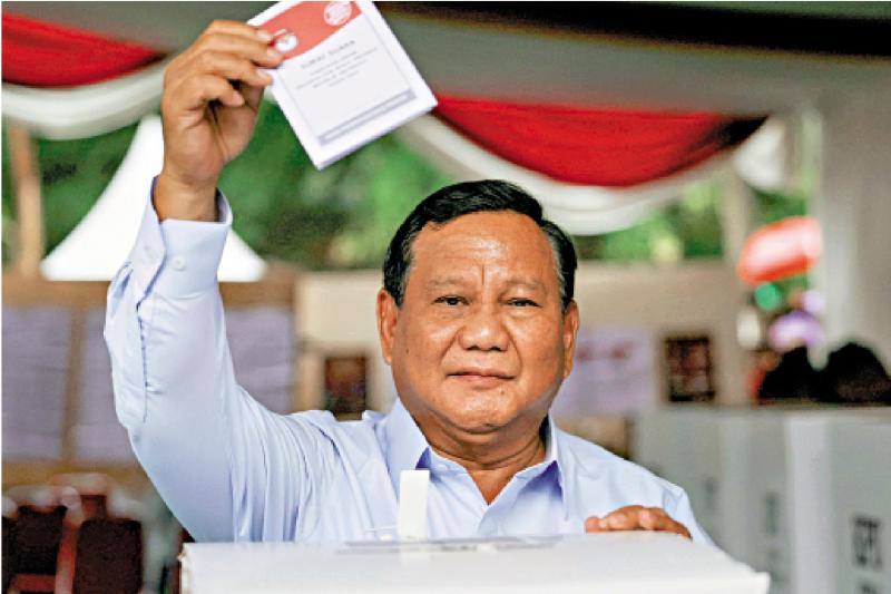 ﻿印尼总统大选 防长普拉博沃胜出