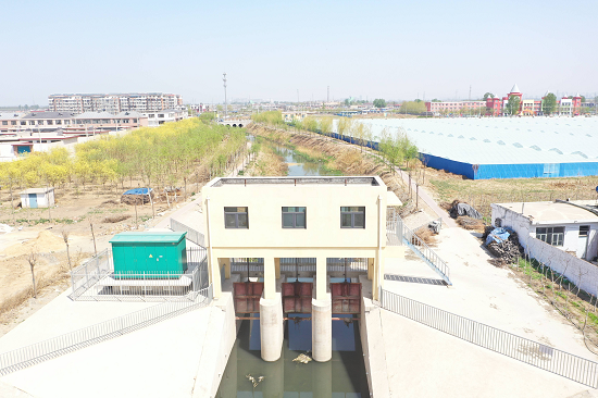 唐山市全域治水清水润城项目丰南区工程潴龙河蓄水闸1、2工程顺利通过验收