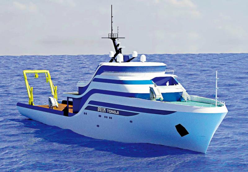 ﻿梦幻外观　同济海洋科考教学船开建