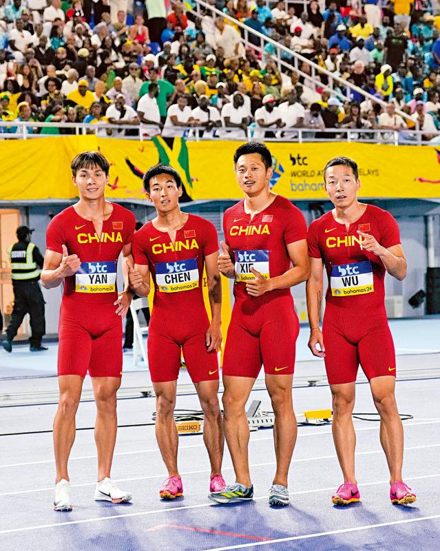 ﻿中国男子田径接力队闯奥运