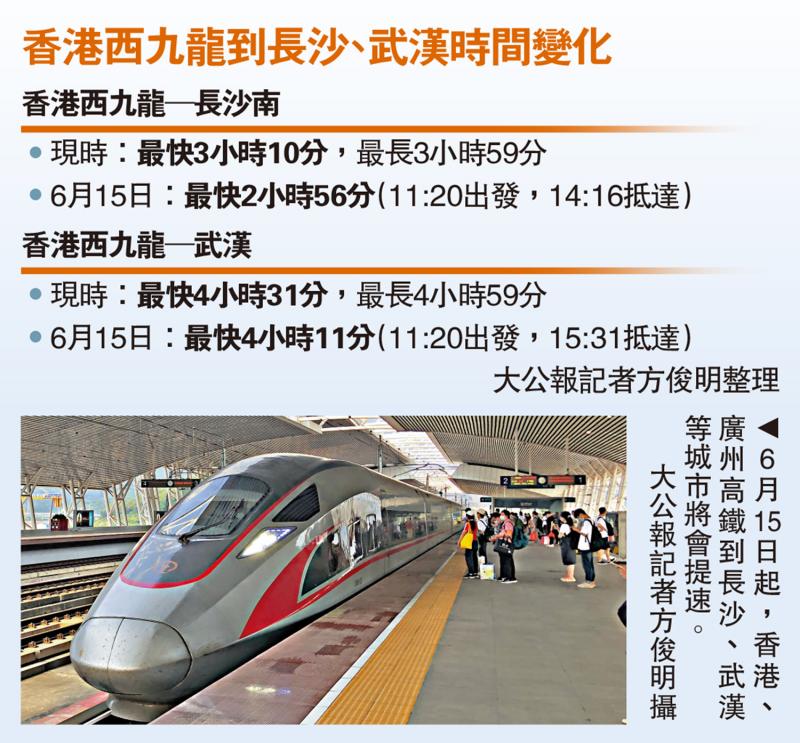 香港搭高铁往湖南 车程减至3小时内