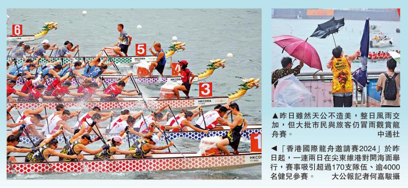  Focus Event/International Dragon Boat Race Battle, Port Maintenance, Wind and Rain Pour out Tourists' Enthusiasm