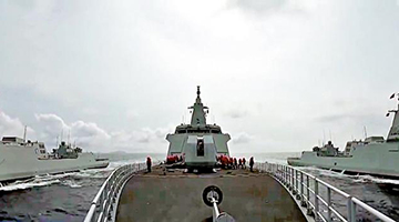  Ten thousand ton drive three swordsmen new battle training and trial array in the South China Sea
