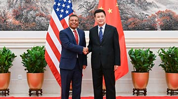  Wang Xiaohong Meets with Gupta, Director of the White House Office of National Drug Control Policy