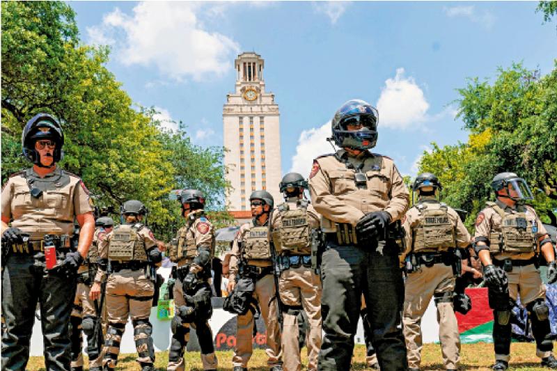 ﻿美大学如临大敌 辣招防校园示威