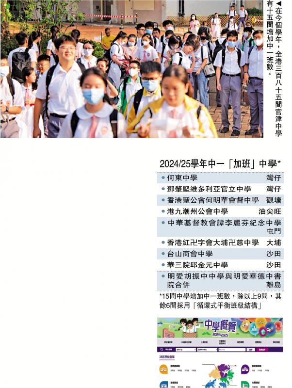 ?教育線上/高才效應 15中學加開中一